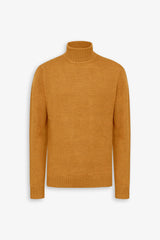 Ochre lambswool turtleneck sweater