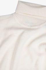 Cream lambswool turtleneck sweater
