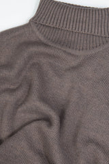 Turtleneck sweater in dove grey lambswool