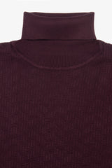 Burgundy labyrinth turtleneck sweater