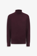 Burgundy labyrinth turtleneck sweater