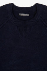 Raglan lambswool sweater blue