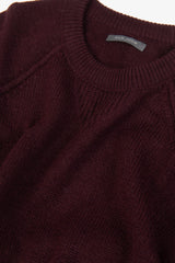 Burgundy lambswool raglan sweater