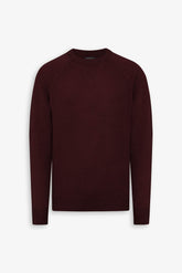 Burgundy lambswool raglan sweater