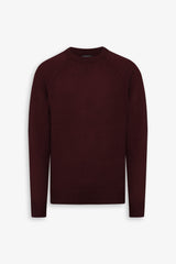 Burgundy lambswool raglan sweater