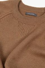 Lambswool camel raglan sweater