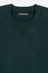 Lambswool raglan sweater teal