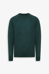 Lambswool raglan sweater teal