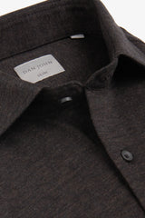 Dark brown melange jersey shirt