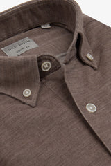 Camicia in velluto tortora-Dan John