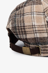 Check hat with beige visor