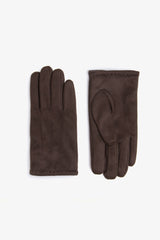 Gloves in dark eco-suede