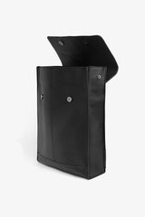 Saffiano backpack with black flap