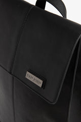 Saffiano backpack with black flap