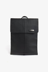 Saffiano backpack with black flap