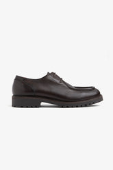 Engineer shoe in dark brown leather