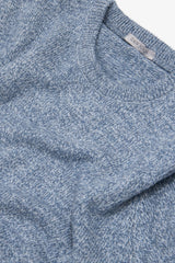 Light blue mouline crew neck sweater
