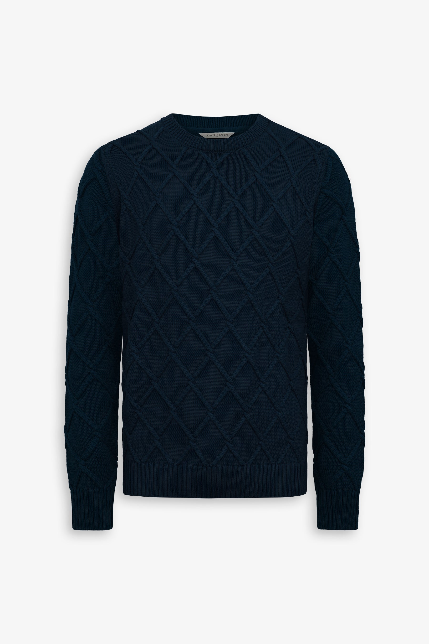 Maglia girocollo fantasia 3D blu-Dan John