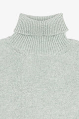 Sage mouliné turtleneck sweater