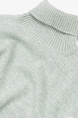 Sage mouliné turtleneck sweater