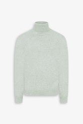 Sage mouliné turtleneck sweater