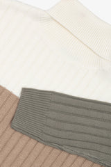 Sage flat rib turtleneck sweater