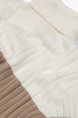 Sage flat rib turtleneck sweater