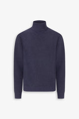 Purple textured turtleneck sweater