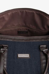 Blue honeycomb fabric holdall