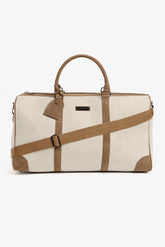 Beige melange fabric holdall