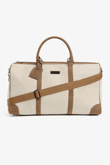 Beige melange fabric holdall