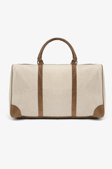 Beige melange fabric holdall