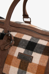 Cottage dark check fabric holdall