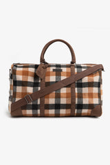 Cottage dark check fabric holdall
