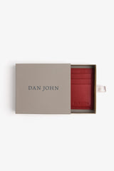 Portacarte in pelle rosso-Dan John
