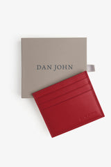 Portacarte in pelle rosso-Dan John