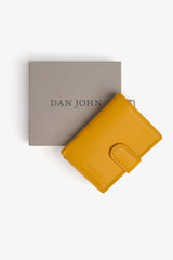 Portafoglio in pelle con scatto giallo-Dan John