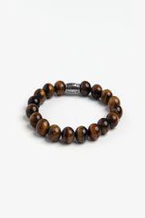Bracciale perle grandi marrone-Dan John