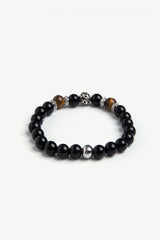 Bracciale perle medie nero-Dan John