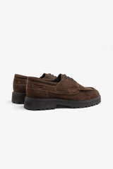 Scarpa da barca in suede cognac-Dan John