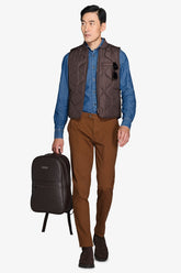 Brown Quilted Vest