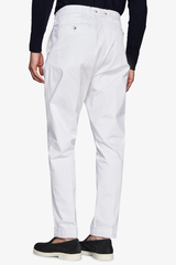 White Herringbone Pants