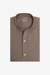 Mud linen blend Korean shirt
