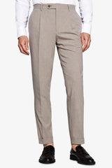 Pantaloni tela melange tortora-Dan John