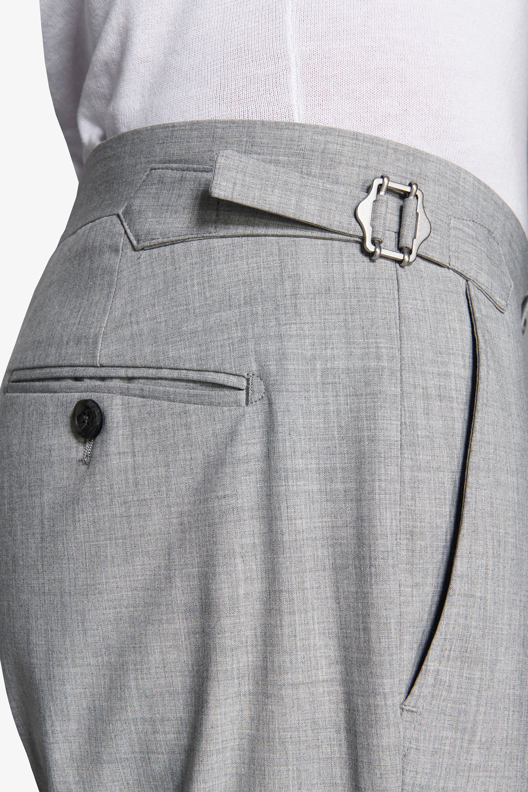 Pantaloni tela melange grigi-Dan John