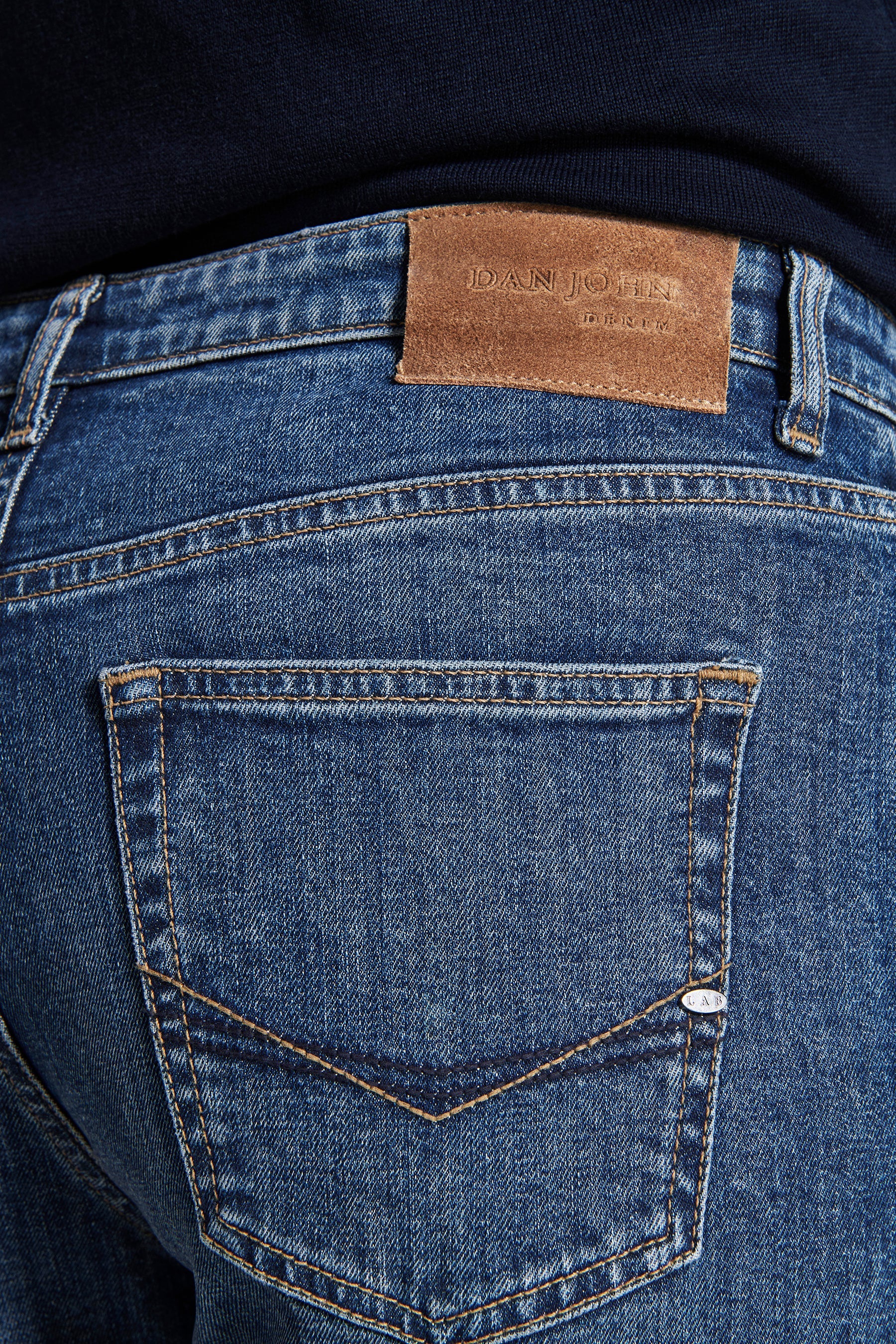 Pantaloni denim blu scuro-Dan John