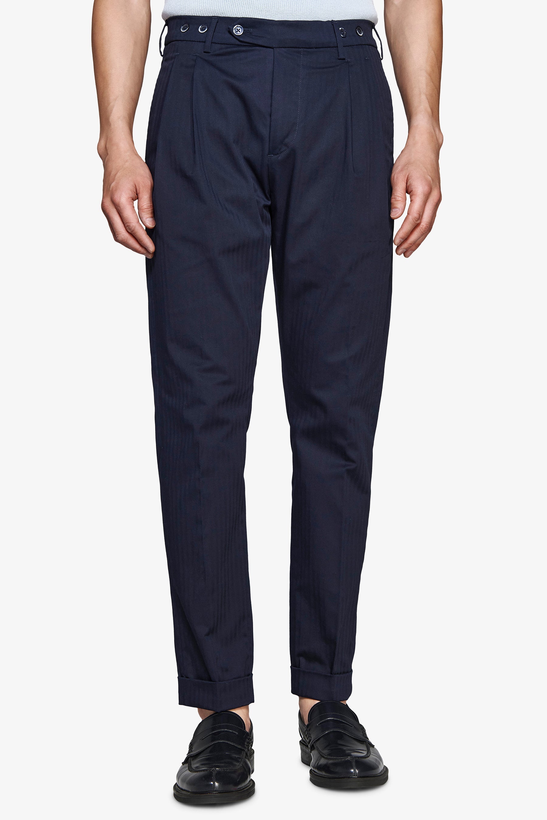 Pantaloni Herringbone blu-Dan John