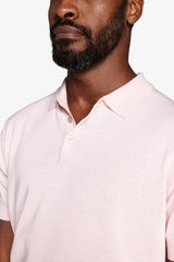 Polo in maglia basic in cotone rosa-Dan John