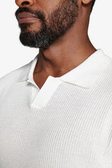 Polo in maglia armaturata panna-Dan John