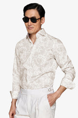 Camicia stampa cashmere sabbia-Dan John